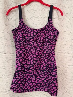 Lululemon Barre None Tank in Pink Leopard Print